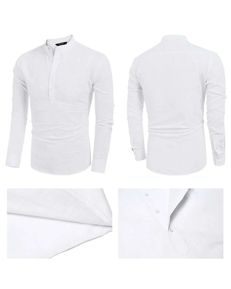 Men's shirt in cotton and linen