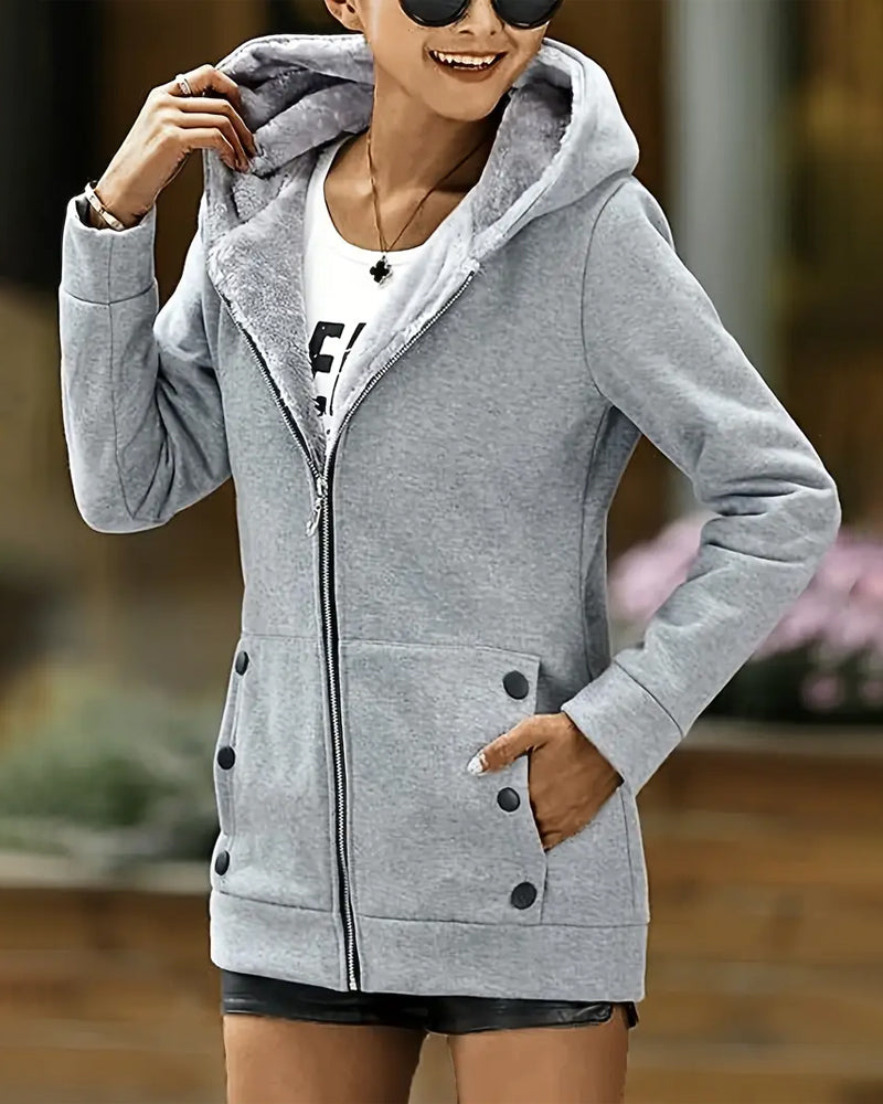 Casual Warm Zip-Up Coat