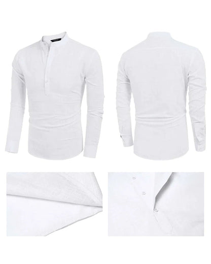 Men's shirt in cotton and linen
