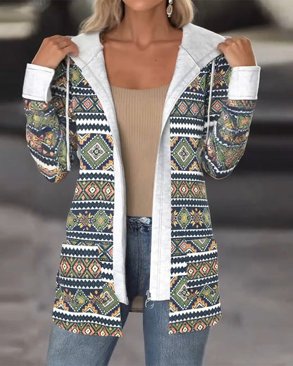 Hooded Casual Zip-Up Coat