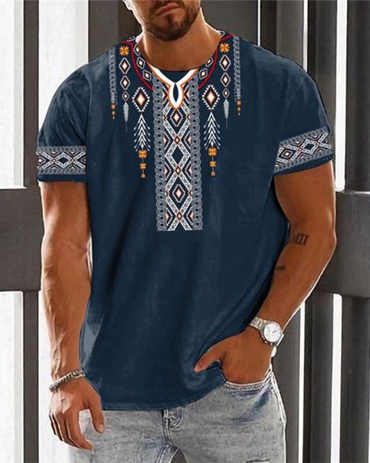Printed crew neck T-shirt