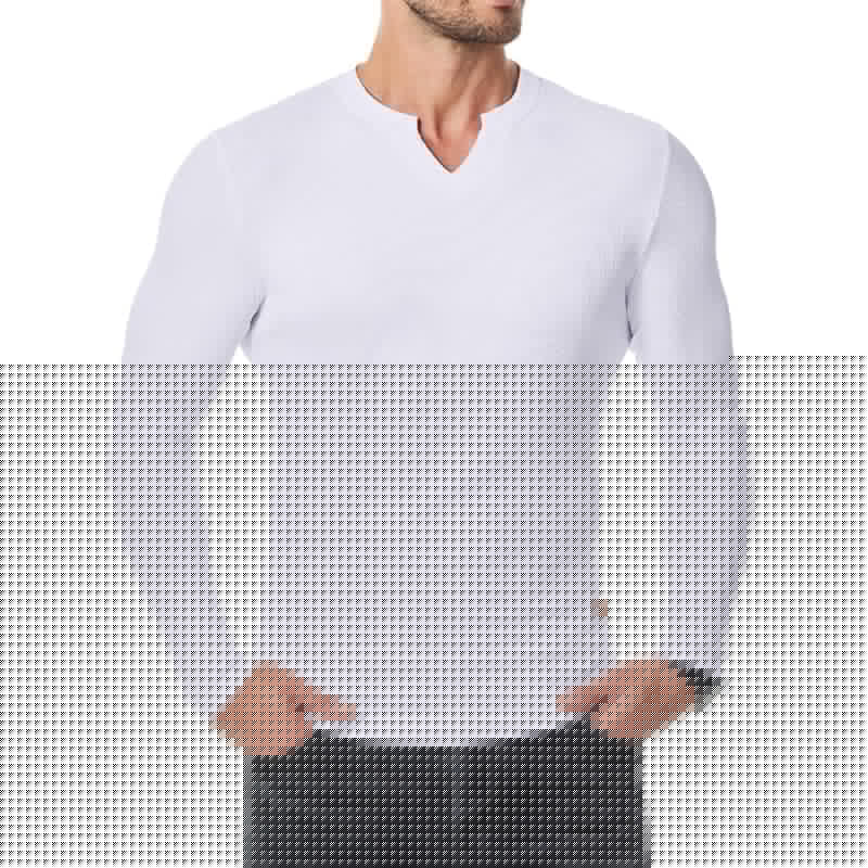 Men's Slim Fit V-Neck Longline Muscle Shirt