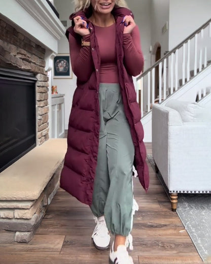 Hooded Long Padded Jackets