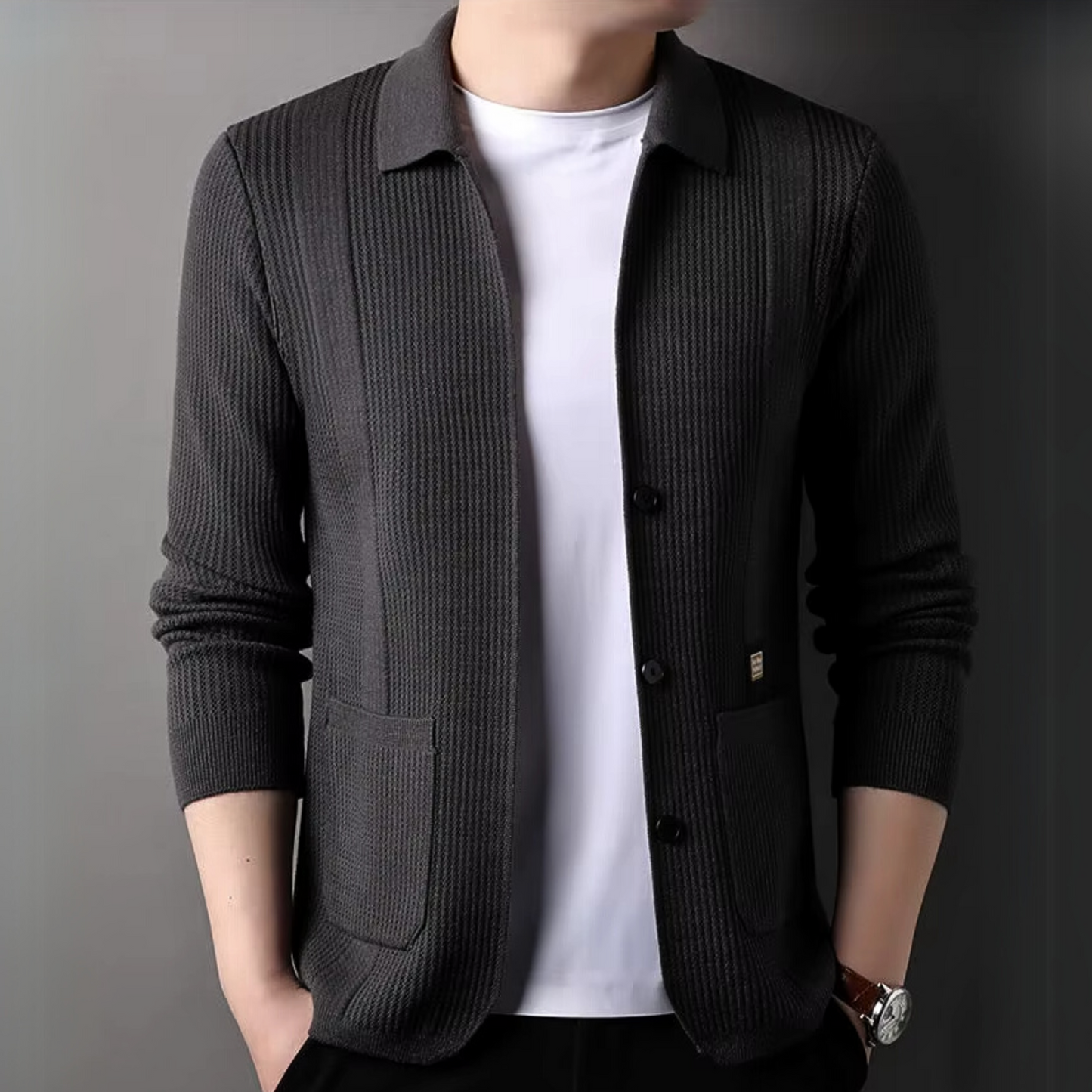 Elvano Wool Cardigan