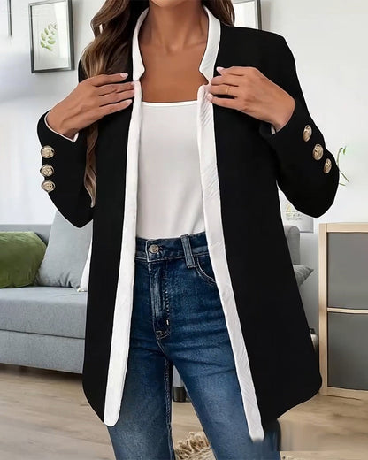 Fashionable Contrasting Color Coat