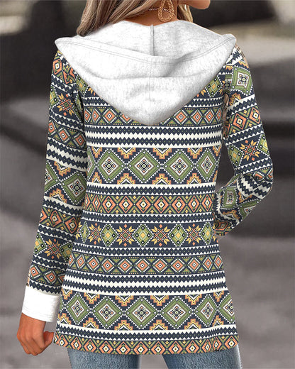 Hooded Casual Zip-Up Coat