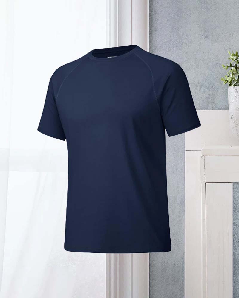 Quick dry casual round neck short sleeve T-shirt